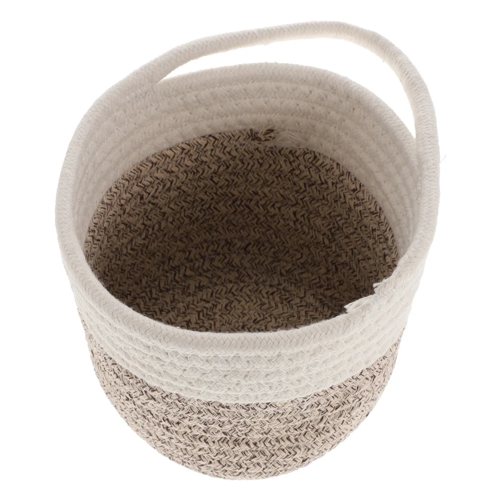 

1Pc Storage Basket Hand-woven Hanging Basket Gift Sundries Storage Holder