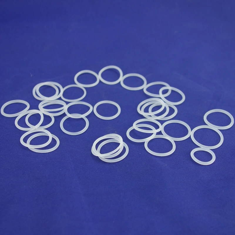 

CS 3.1mm OD 10-100mm White Food Grade Silicon Rubber O-Ring Seals Gasket