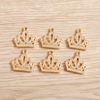 20pcs 1817mm trendy alloy gold color crown charms for bracelets pendants earrings accessories diy jewelry making handmade craft