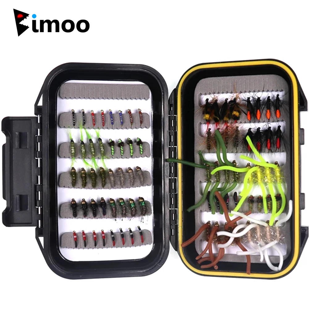 Набор рыболовных приманок Bimoo 80 шт. для ловли нахлыстом сухой/влажный камень