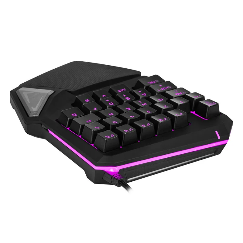 Новая USB Проводная игровая клавиатура регулируемая 7 цветов подсветка с одной
