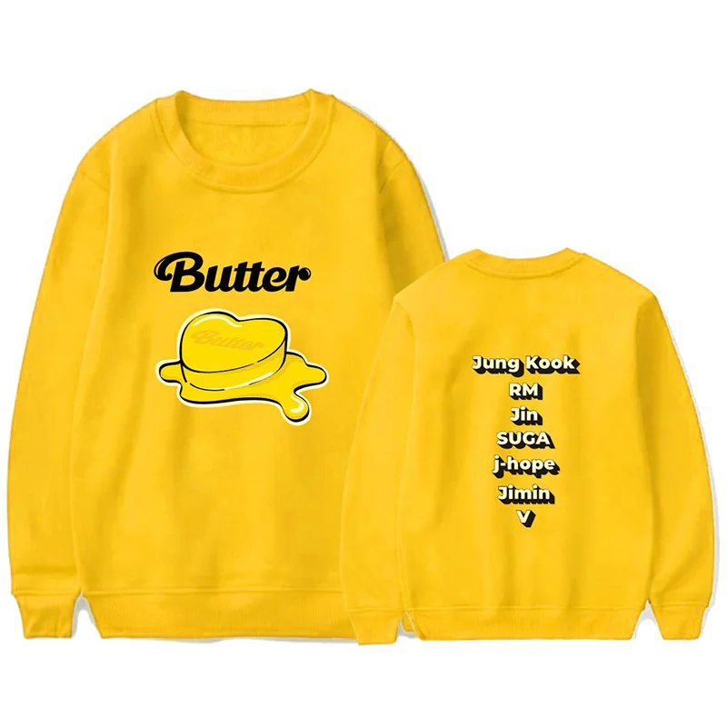 

Bangtan Boys New Album Butter Sweatshirts KPOP O-Neck Round Neck Lone Sleeve Hoodie PT2003