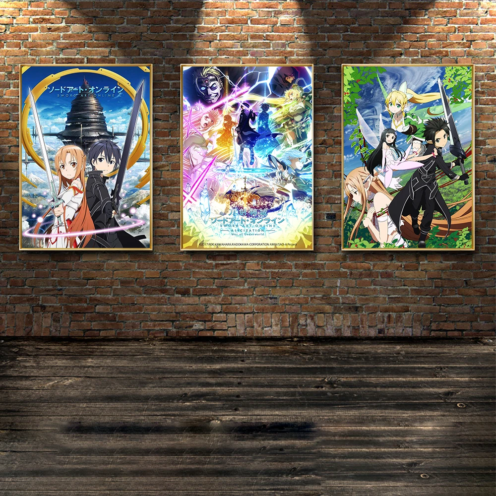

Sword Art Online Alicization Anime Nordic Prints Poster Modular Canvas Pictures Painting Home Decoration Living Room Wall Art