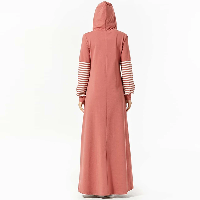 Женское мусульманское платье с капюшоном Abaya в стиле исламского хиджаба Арабский