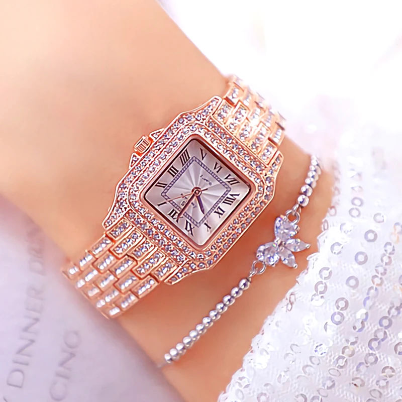 Montre Femme квадратные часы женские известный бренд модные римские цифры наручные