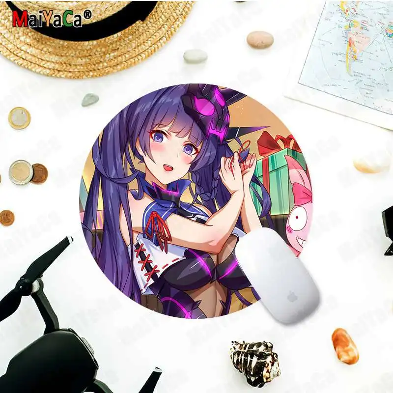 

Maiyaca New Design Anime Honkai impact the 3rd Gaming round Mouse Pad Computer Mats gaming Mousepad Rug For PC Laptop Notebook