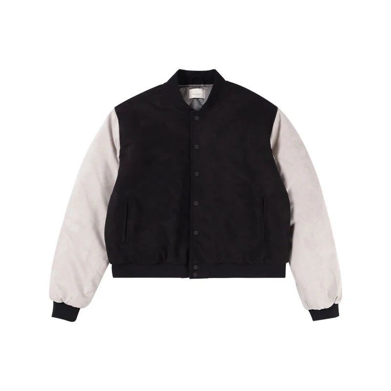 

High Quality Essentials 1:1 Sixth Collection Jacket Thick Warm Coat Men's Hip hop Streetwear Fleece Letter Patchwork Jacket
