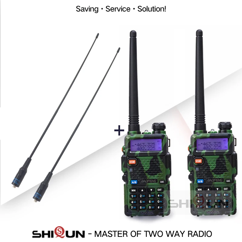 2 шт. Baofeng BF-UV5R Любительское радио портативная рация Pofung UV-5R 5 Вт VHF/UHF радио двухдиапазонное двухстороннее радио UV 5r CB радио - Цвет: Camo-771
