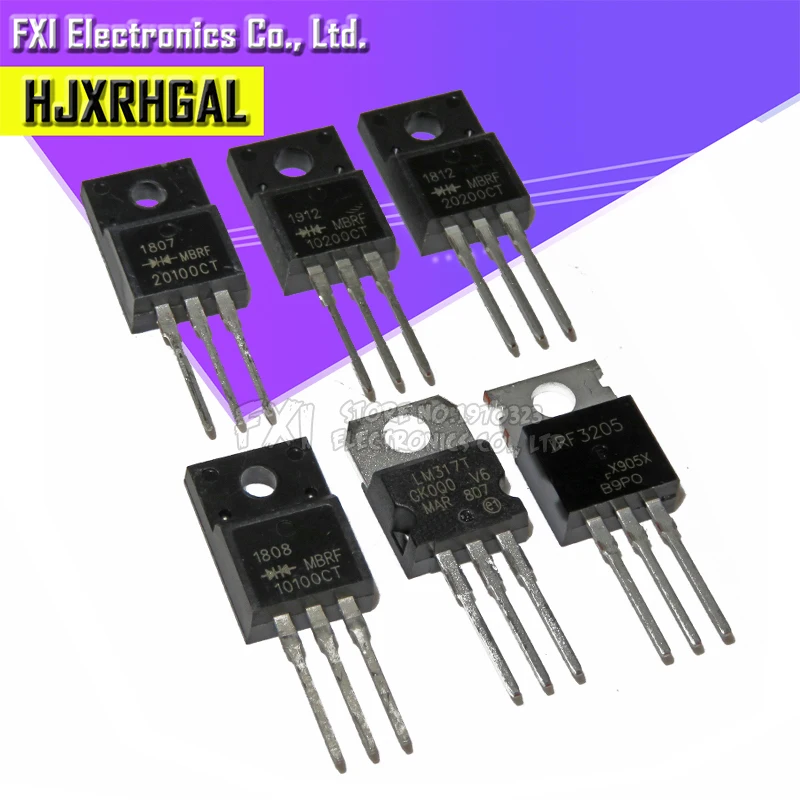 10 шт. транзисторы MBRF10100 MBRF10200 MBRF20100 MBRF20200 LM317T IRF3205 для транзисторов TO 220F TO220F MBRF10100CT