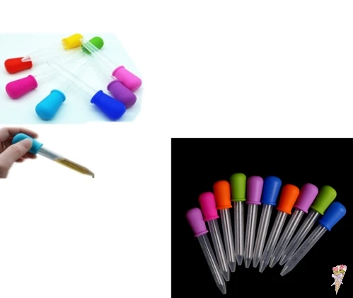 

5ML Clear Silicone Plastic Baby Medicine Dropper Spoon Pipette Liquid Food Dropper Burette 12cm*2cm random color