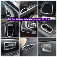 matte interior refit kit pillar a speaker door bowl glove box ac air panel cover trim for mitsubishi outlander 2013 2019