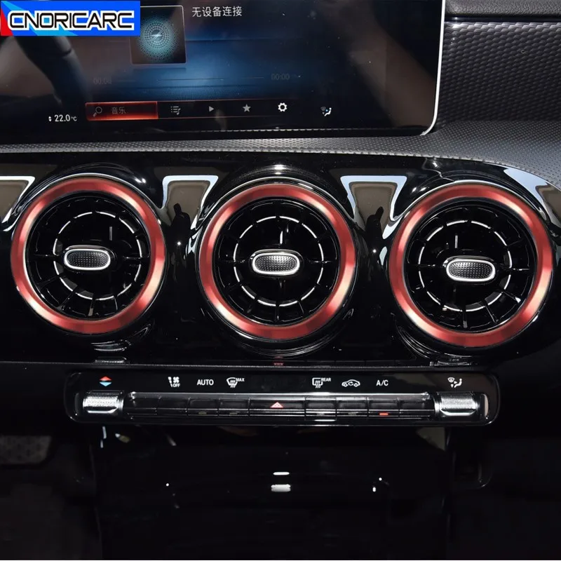 

Car Styling Center Console Air Conditioning Outlet Circle Decoration Sticker Trim For Mercedes Benz A Class A180 200 2019