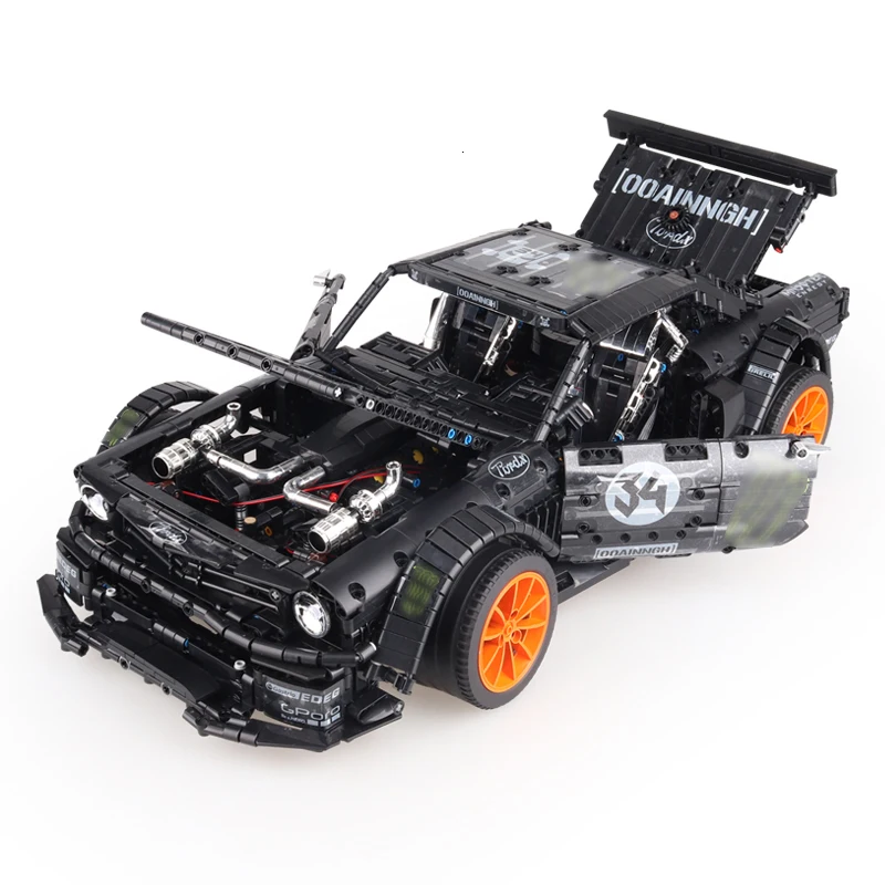 Mustang Technic RC автомобиль Ford Hoonicorn RTR V2 20102 MOC 22970 23010 GTR блоки кирпичи светодиодный