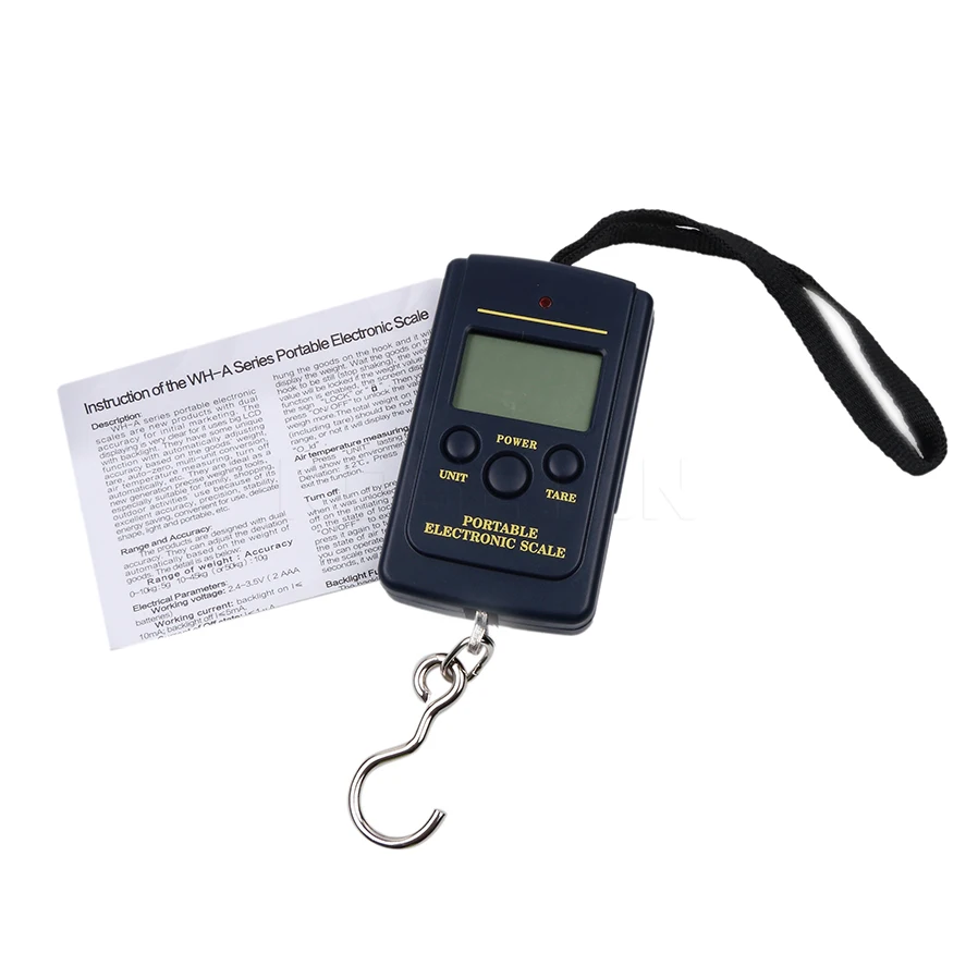 Многофункциональные компактные электронные подвесные весы 40 кг/10 г для рыбалки