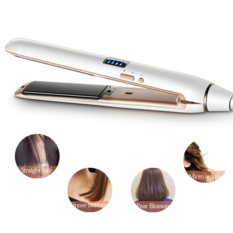 

Professional Hair Straightener Iron LED Display Ceramic Coating Plate Ionic Curling Iron Chapinha Flat Iron Styling Tool
