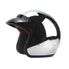 Мотоциклетный шлем Vespa, зеркальный, серебристый, хром, с открытым лицом, в стиле ретро