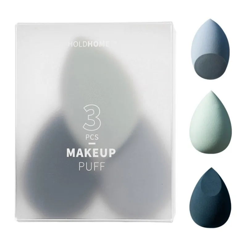 

3pcs Makeup Sponge Professional Cosmetic Blender Puff For Foundation Concealer Cream Make Up Soft Dry And Wet Dual Use Sponge