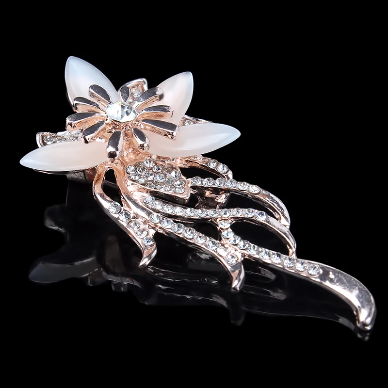 Brooches Rhinestone Brooch Gold Color Flower Bouquet Pin Bridal Wedding Jewelry Gift | Украшения и аксессуары
