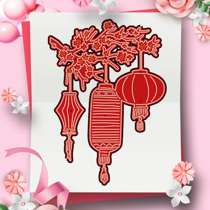 Новогоднее ремесло в китайском стиле металлическая высечка для