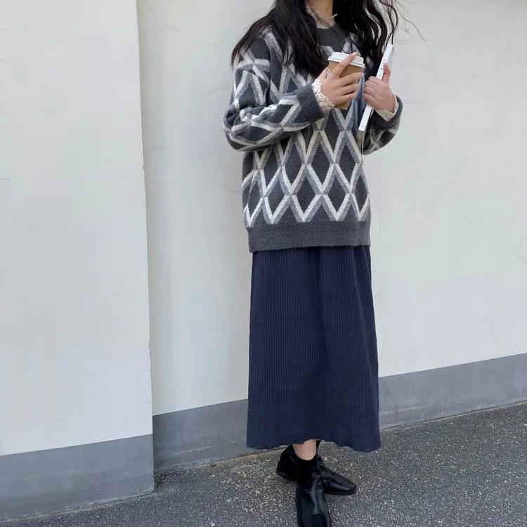 Moo-ru 2019 Women Sweaters and Pullovers Knit Sweater Long Girls Pullover Korean | Женская одежда