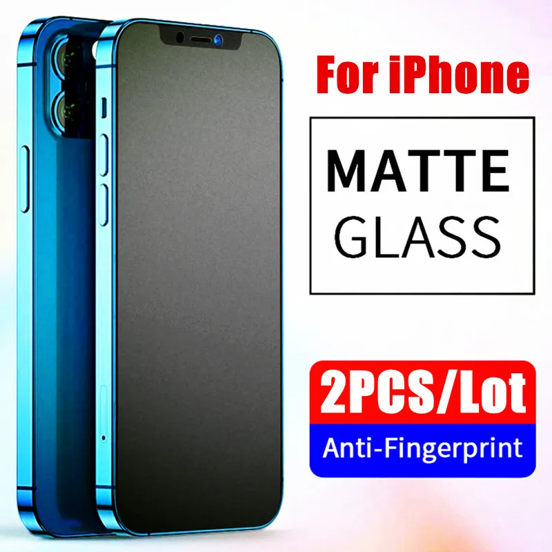 

2pcs Matte Tempered Glass for iPhone 12 Pro Max 12Mini SE 2020 Screen Protector on iphone 11pro XS Max XR 8 7plus 5s Phone Glass