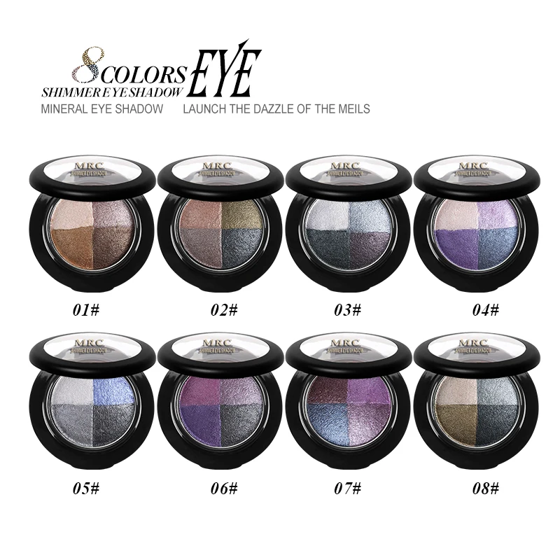 

MRC four-color baking powder eye shadow tray not easy to powder easy to color a variety of styles of eye shadow tray