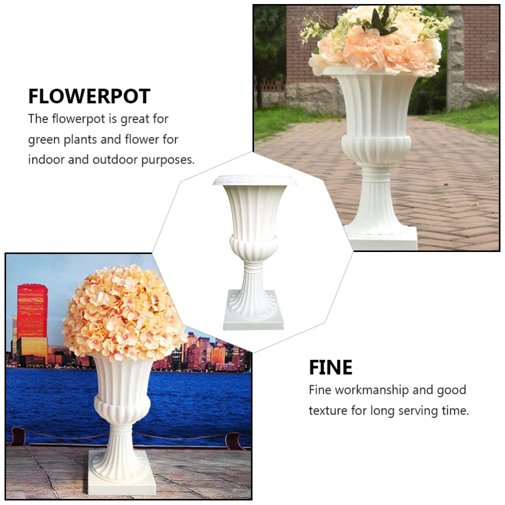 

1Pc Decorative Flowerpot Household Flowerpot Plant Pot Adornment (White)