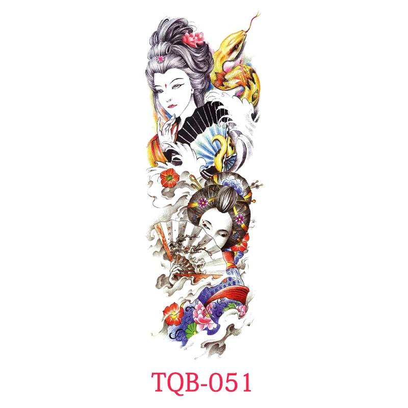 

Large Arm sleeve Tattoo Waterproof temporary tattoo Sticker Skull Angel rose lotus Men Full Flower Tatoo Body Art tatto girl