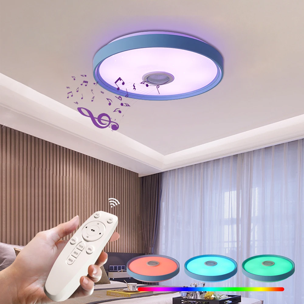 Светодиодный потолочный светильник FKL с RGB подсветкой вечерние светильники для