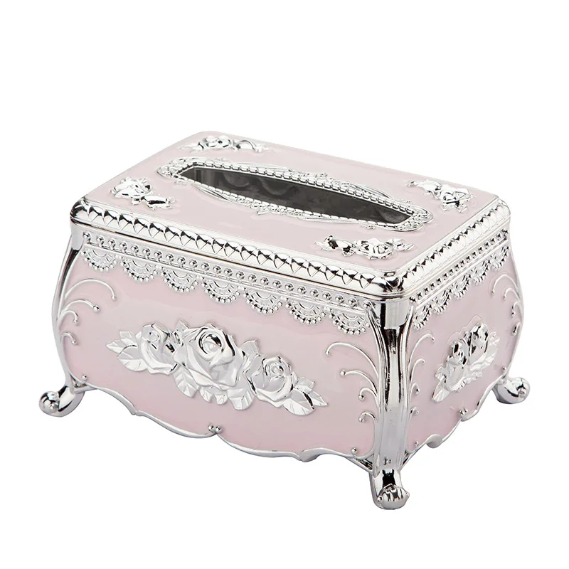 

European Style Acrylic Tissue Box Luxury Hotel Tissue Box Tissue Rack Desk Accessories Home Office Bar Desktop Tissue