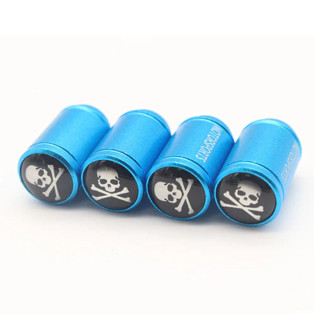 DSYCAR 4 шт./лот Универсальная крышка клапана колеса мотоцикла автомобиля черепа