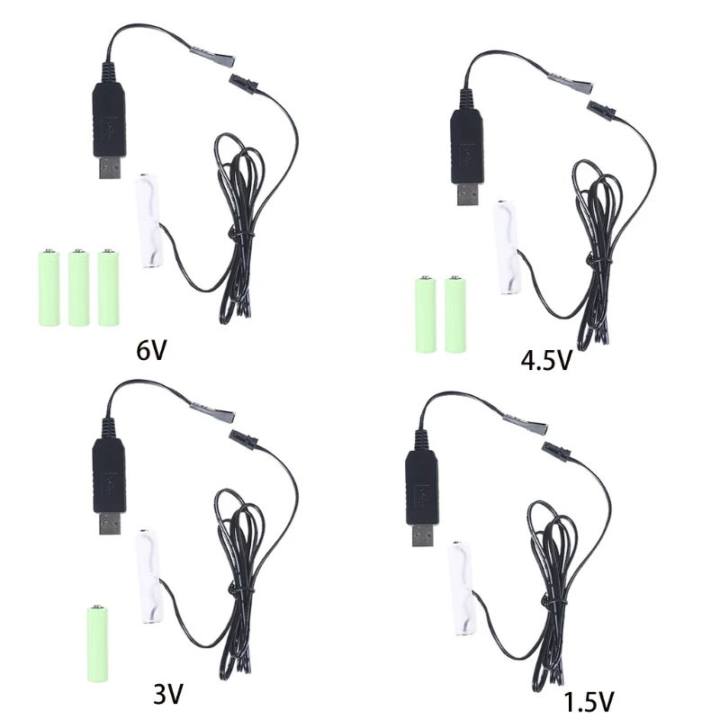 

AA to 4AA Battery Eliminator USB Power Supply Replace 1-4pcs1.5V AA Batteries for Clock Toys Holiday Lights Fan LED