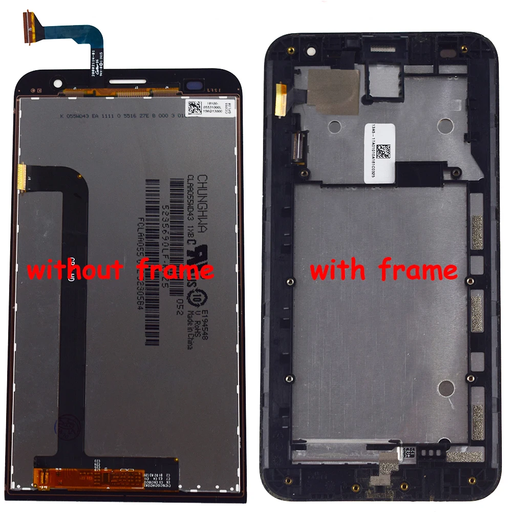 For ASUS Zenfone 2 Laser ZE550KL Z00LD LCD Display Screen Module + Touch Digitizer Sensor Glass Assembly with Frame | Мобильные
