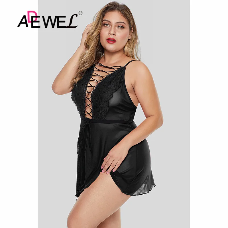 Женское нижнее белье на шнуровке ADEWEL красное Бандажное размера плюс с открытой