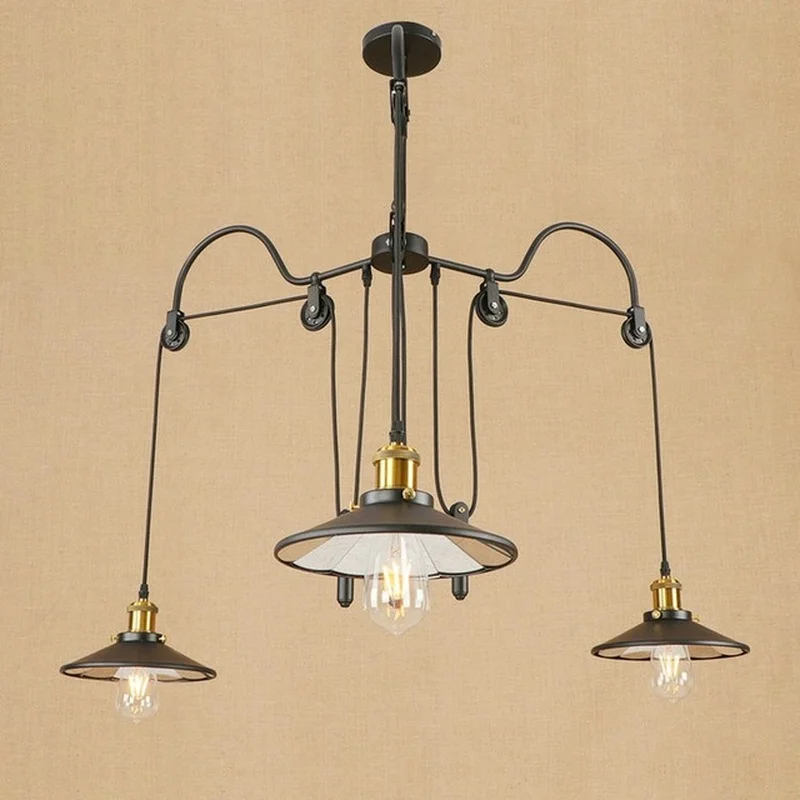 Винтажный железный подвесной светильник в стиле лофт промышленный американский