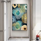 Картина на холсте с абстрактными цветами, плакат растений и принтом, уникальное домашнее украшение, настенные художественные картины для гостиной, спальни, коридора