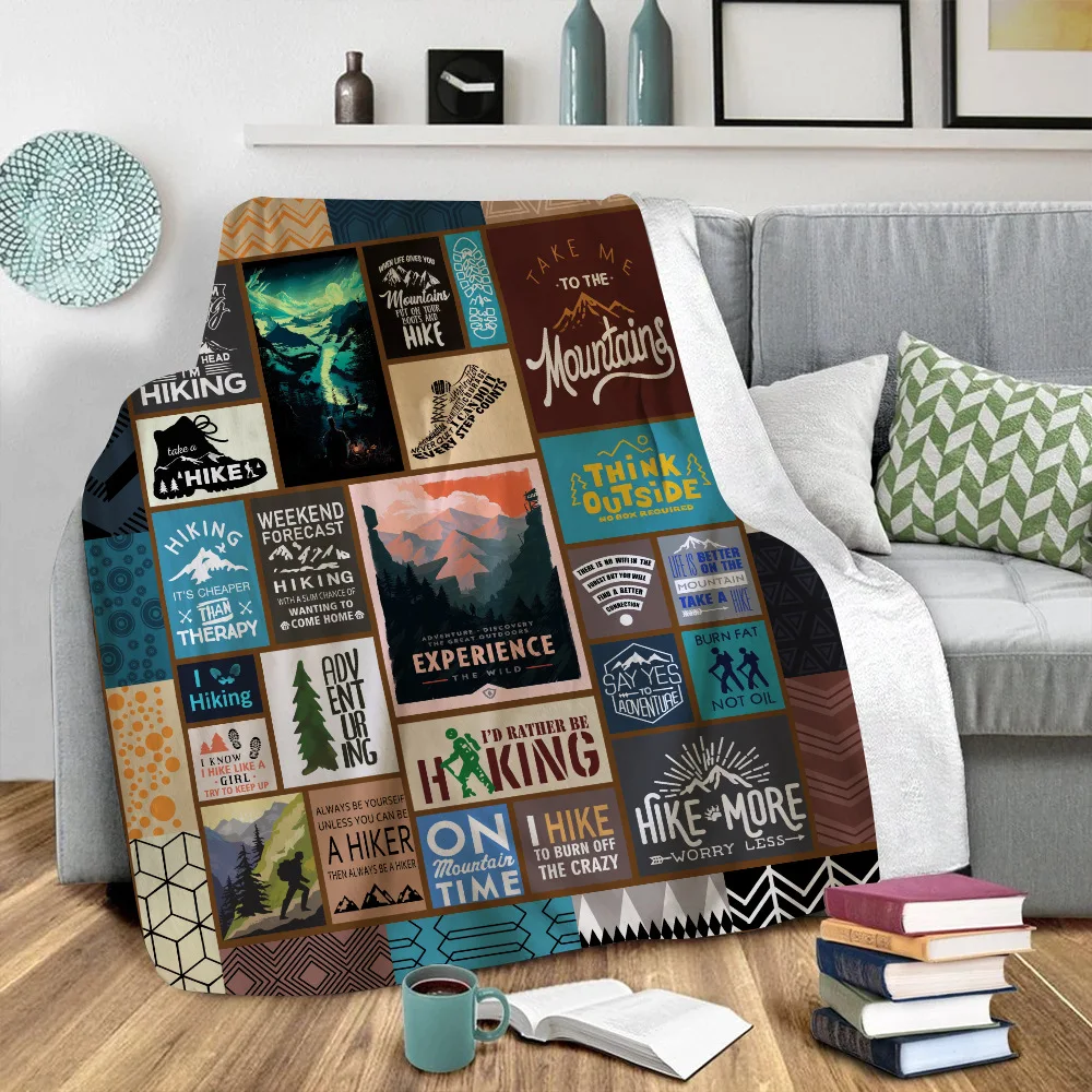 

Одеяло флисовое с 3d принтом для кровати, для походов и пикника