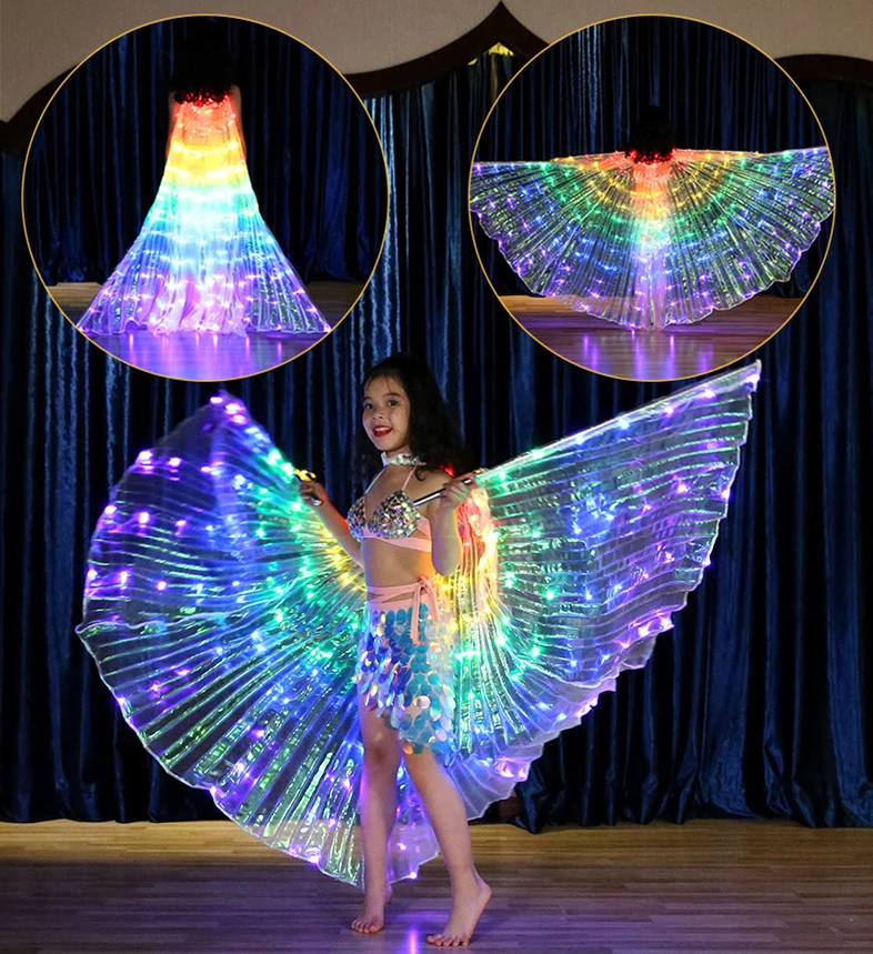 Крылья египетского танца живота для взрослых и детей неоновые красочные