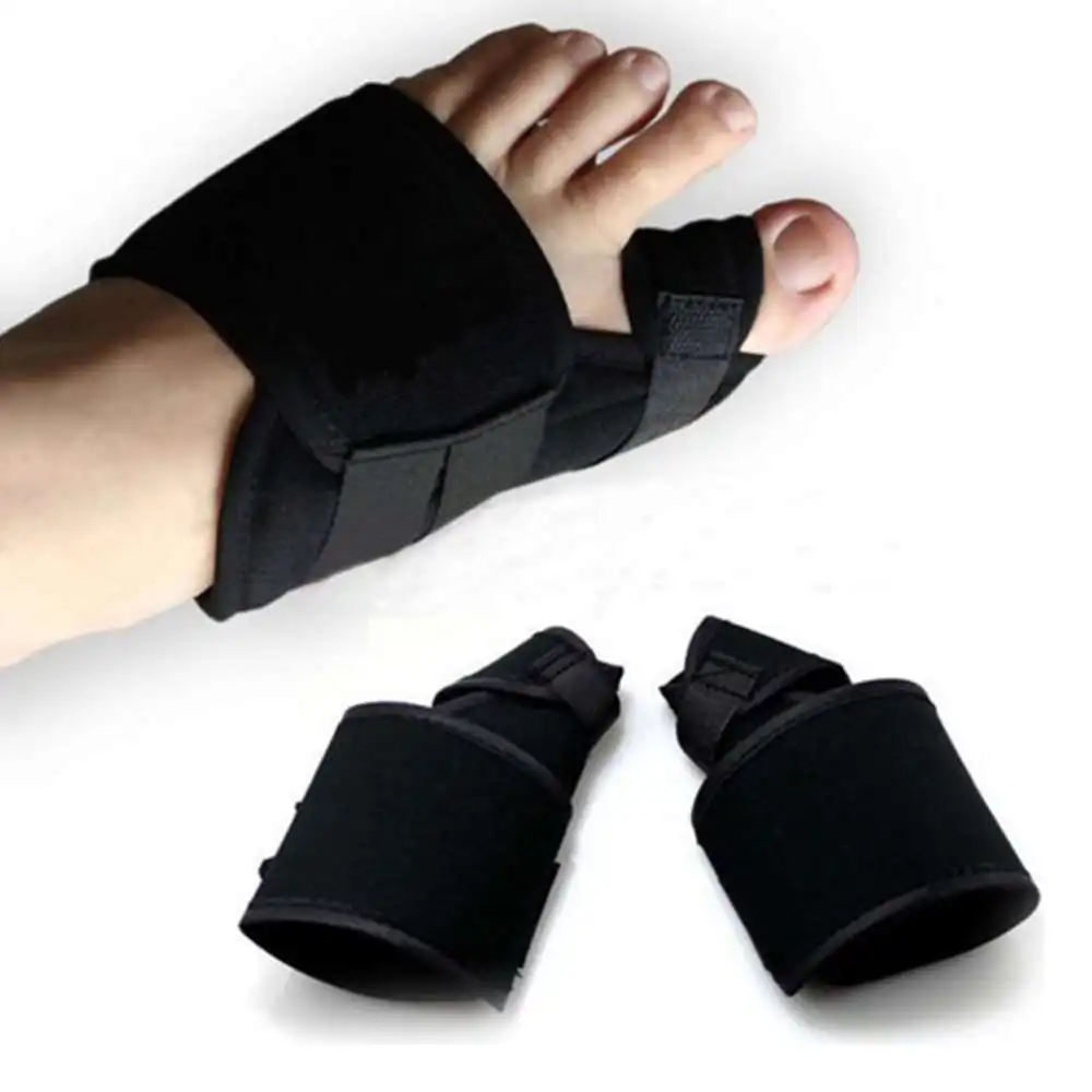

2Pcs High Quality Fabric Material Foot Hallux Valgus Big Toe Bunion Splint Corrector Foot Care Protects And Supports Toe