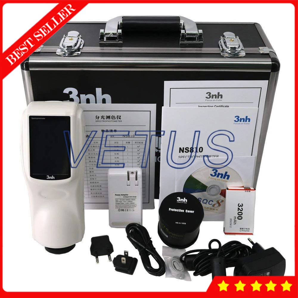 Спектрофотометр D/8 8 мм диафрагма цветной измеритель разницы в цвете с TFT 3 5