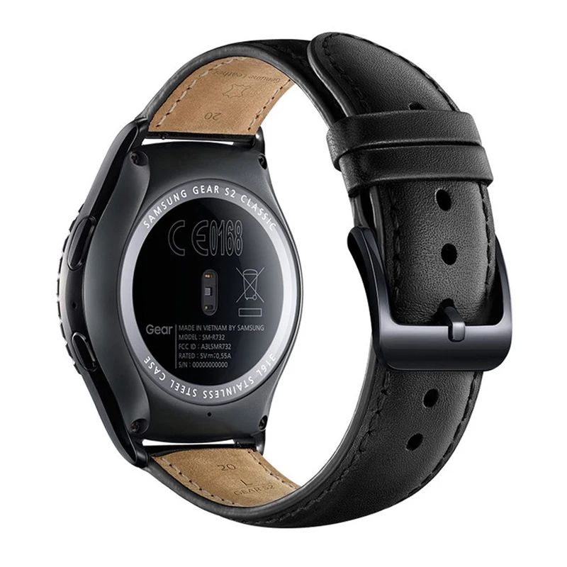 Ремешок кожаный для samsung gear S3 frontier galaxy watch 46 мм/42 мм браслет huawei gt 2 active amazfit bip 20 мм/22 |