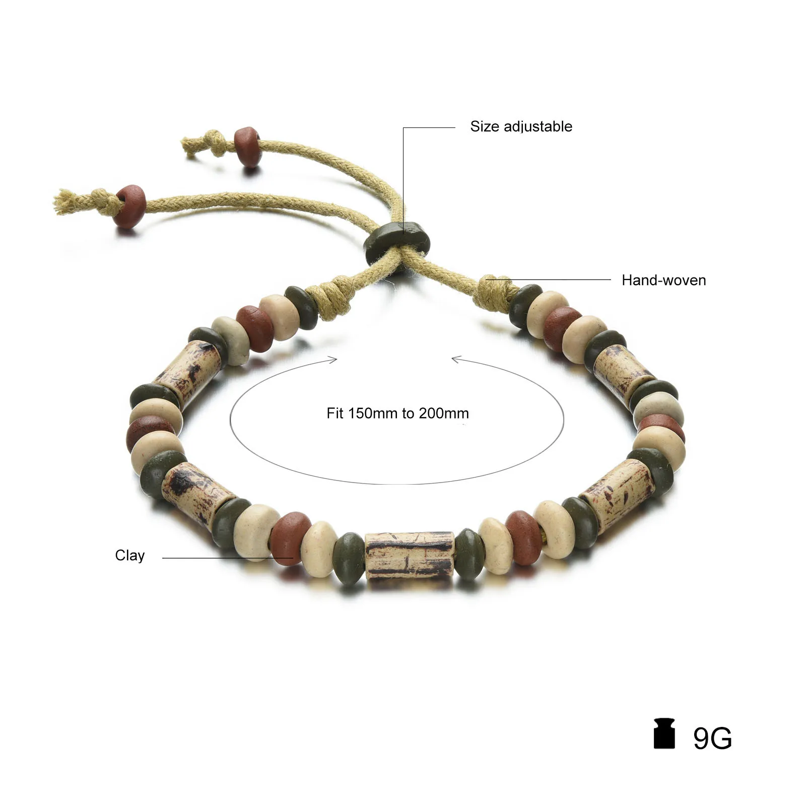 Регулируемые браслеты для мужчин женщин детей наручный браслет коричневая