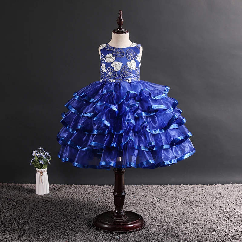 Элегантное праздничное платье принцессы Свадебное Детские платья для девочек