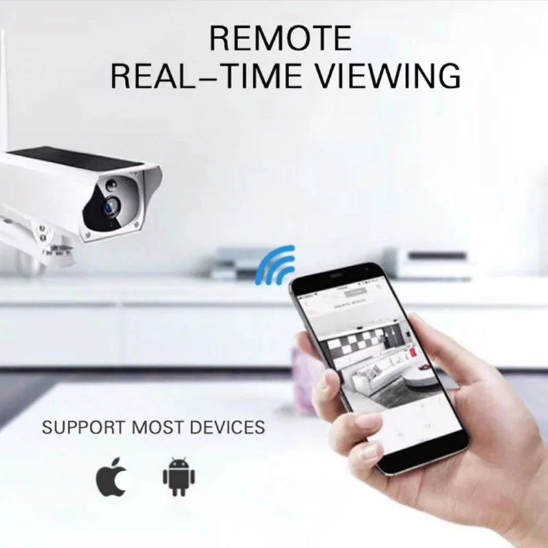 Security IP Camera Solar Outdoor CCTV Wireless WI-FI 1080P HD IP67 Waterproof Powered Audio Cloud IR P2P Cam Outside | Безопасность и