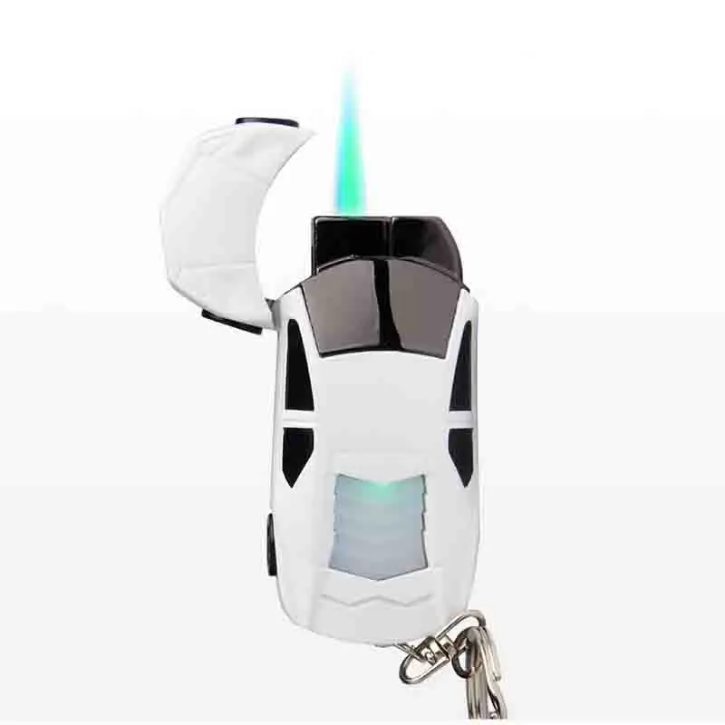 Креативная Бутановая газовая зажигалка ветрозащитная Автомобильная с брелоком