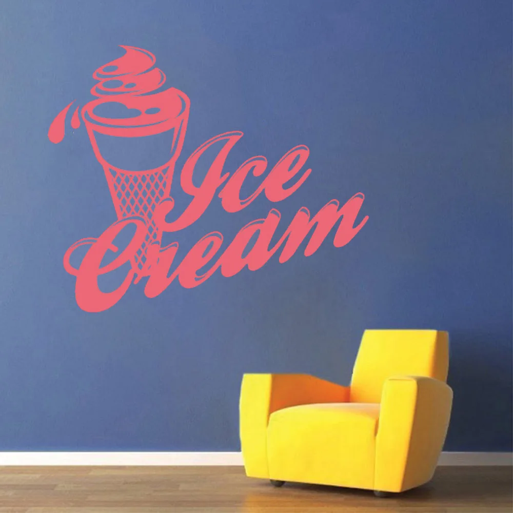 Художественная виниловая наклейка на стену для гостиной конус мороженого