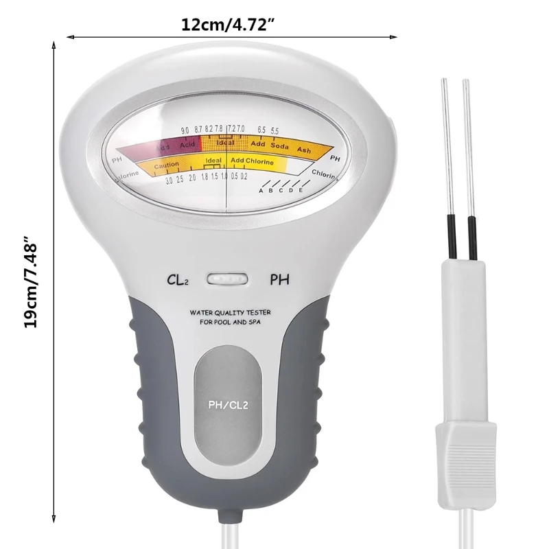 

Water Quality Tester-Portable 2 in 1 Water Quality PH CL2 Chlorine Tester Level