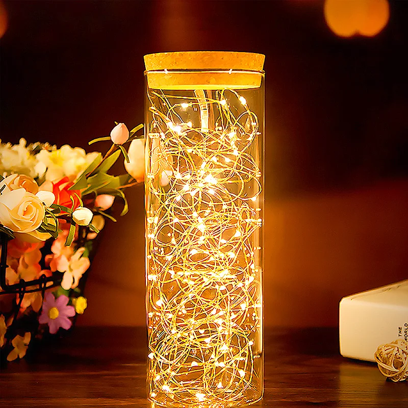 

1/3/5/10M Garland Christmas Led Lights String Battery Operation Holiday Fairy Lights String Xmas Tree New Year Decoration 2021