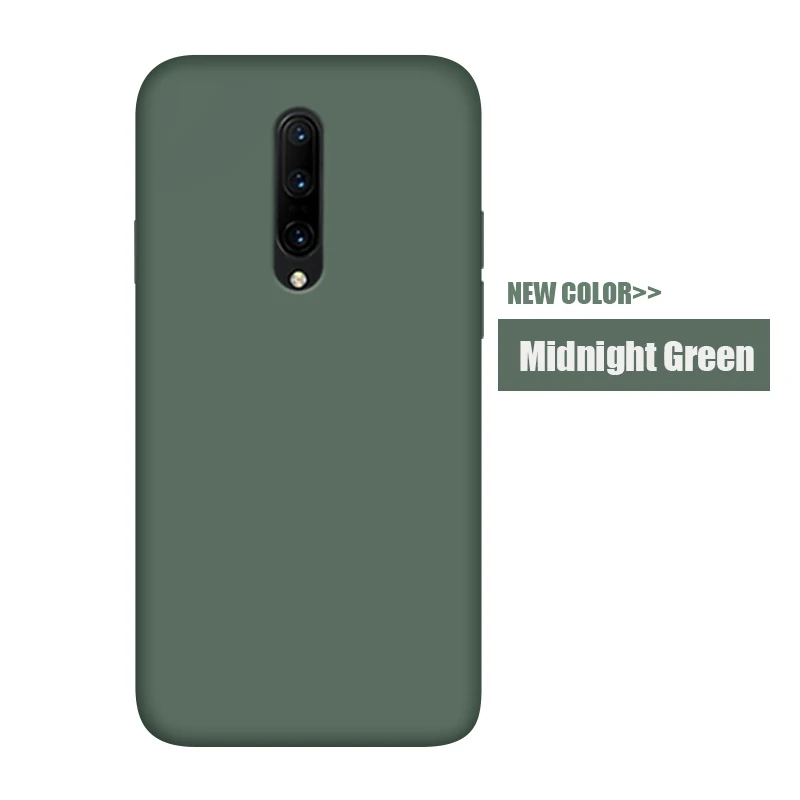 Midnight Green Жидкий силиконовый чехол для телефона для oneplus 7 pro 6 6t 5 5t 7t мягкая задняя крышка чехол s on one plus 7 7pro oneplus 7 T fundas - Цвет: Midnight Green