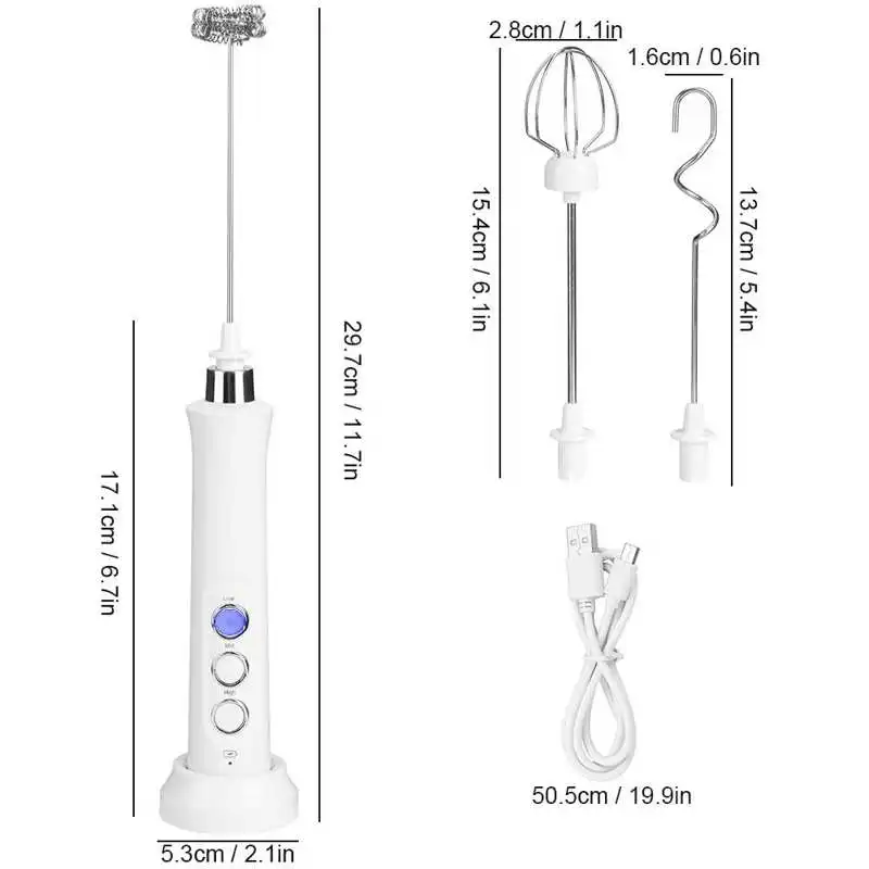 Портативный Электрический взбиватель для яиц с USB венчик из нержавеющей стали